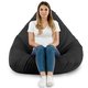 Noir Pouf Poire de jardin Drop XXL nylon