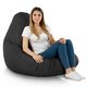 Noir Pouf Poire de jardin Drop XXL nylon