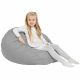 Gris clair Pouf Poire Enfants simili-cuir