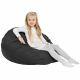 Noir Pouf Poire Enfants simili-cuir