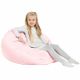 Rose métallisé Pouf Poire Enfants simili-cuir