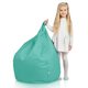 Turquoise Pouf Poire Enfants nylon