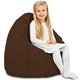 Marron Pouf Poire Enfants velours