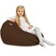 Marron Pouf Poire Enfants velours