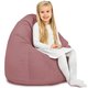 Rose poudré Pouf Poire Enfants velours