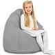 Gris clair Pouf Poire Enfants velours