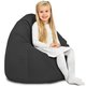 Gris Pouf Poire Enfants velours