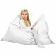 Blanc Pouf Poire Coussin XXL simili-cuir