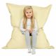 Crème Pouf Poire Coussin XXL simili-cuir
