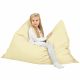 Crème Pouf Poire Coussin XXL simili-cuir