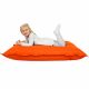 Orange Pouf Poire Coussin Pour Enfants simili-cuir