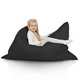 Noir Pouf Poire Coussin XXL Jardin nylon