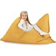 Jaune moutarde Pouf Poire Coussin Pour Enfants velours