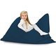 Bleu marine Pouf Poire Coussin Pour Enfants velours