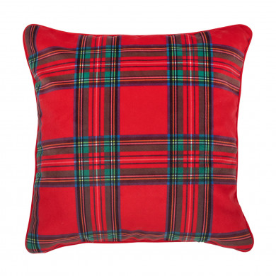 Carreaux Rétro Rouges Coussin Carré