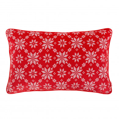 Boules de neige rouges Coussin Rectangulaire Pour Salon 