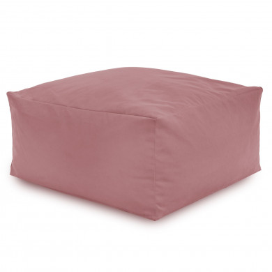 Hocker Sitzsack / Tisch Plüsch Puderrosa