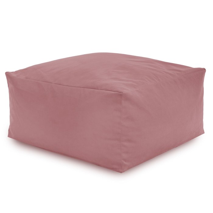 Hocker Sitzsack / Tisch Plüsch Puderrosa