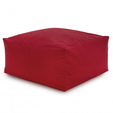 Rouge Pouf Table Florence velours