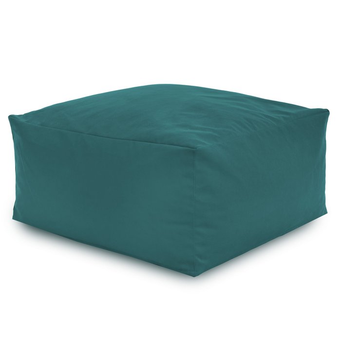 Bleu Pouf Table Florence velours