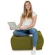 Vert Pouf Table Florence velours