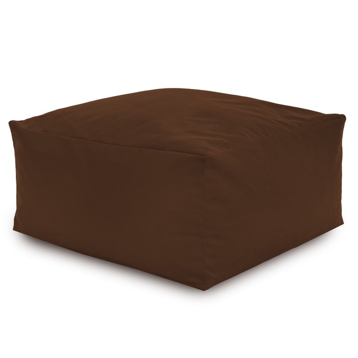 Marron Pouf Table Florence velours