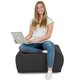 Hocker Sitzsack / Tisch Plüsch grau