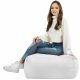 Blanc Pouf Table Florence simili-cuir