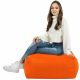 Orange Pouf Table Florence simili-cuir