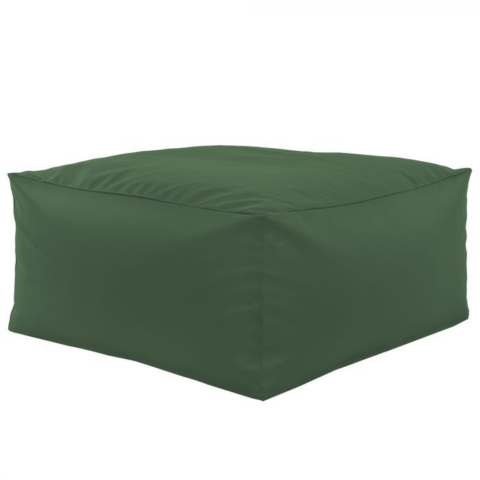 Vert foncé Pouf Table Florence simili-cuir