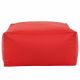 Rouge Pouf Table Florence simili-cuir