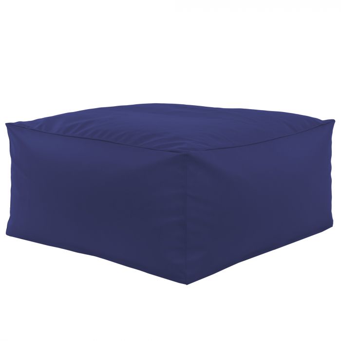 Hocker Sitzsack / Tisch Kunstleder Marineblau