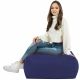 Bleu marine Pouf Table Florence simili-cuir