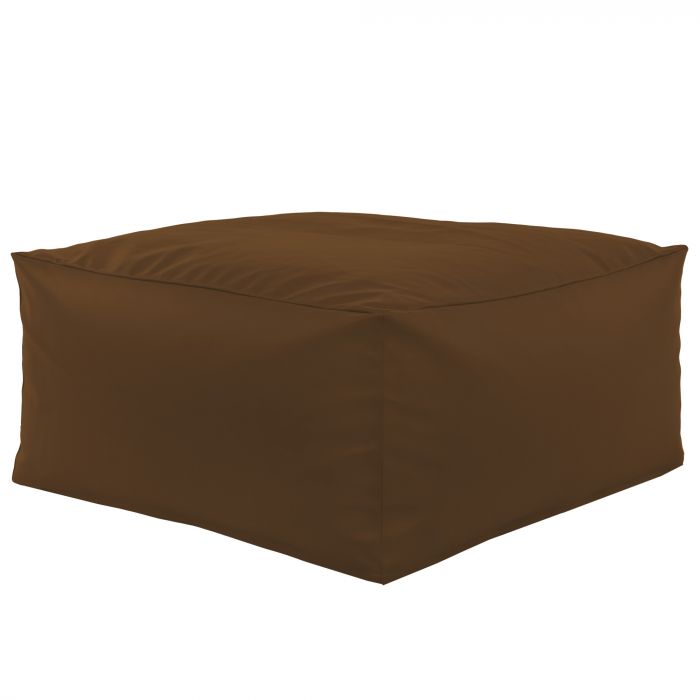 Marron Pouf Table Florence simili-cuir