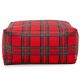 Treillis rouge Pouf Table Florence 