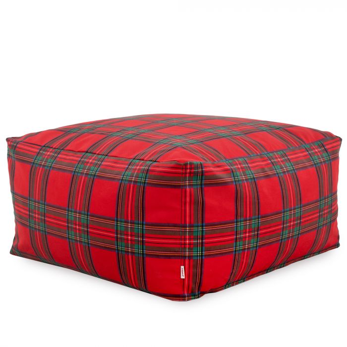 Treillis rouge Pouf Table Florence 