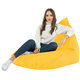 Jaune Pouf Poire Bermuda de salon velours