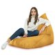 Jaune moutarde Pouf Poire Bermuda de salon velours