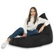 Noir Pouf Poire Bermuda de salon velours