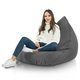 Noir Mélange Pouf Poire Bermuda de salon recyclé