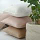 Beige Coussin Carré pour salon velours