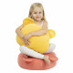 Jaune moutarde Coussin Nounours velours