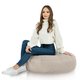 Beige Mélange Coussin Rond Monaco recyclé