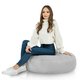 Gris Mélange Coussin Rond Monaco recyclé