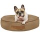 Beige Lits Pour Chiens Ronds velours