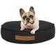 Noir Lits Pour Chiens Ronds velours