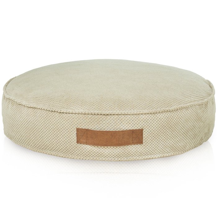 Dot Lits Pour Chiens Ronds beige