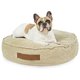 Dot Lits Pour Chiens Ronds beige