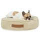 Dot Lits Pour Chiens Ronds beige