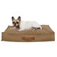 Beige Lits Rectangulaires Pour Chiens velours